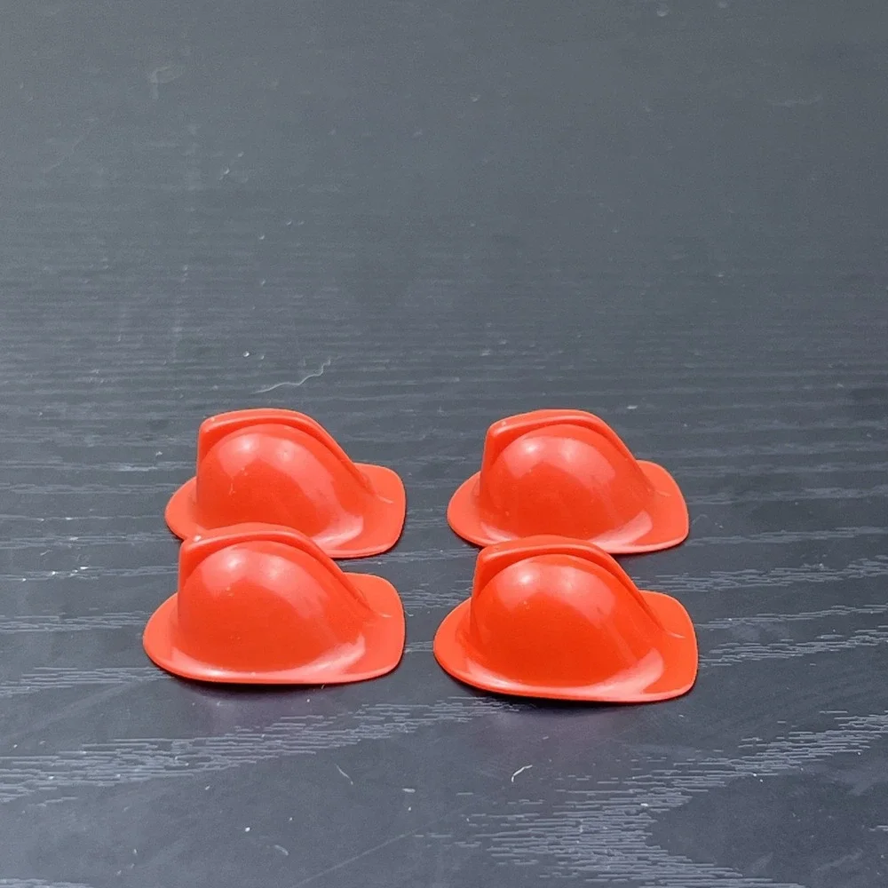 Playmobil Firefighter Red Helmets Lot of 4‎ Fire Rescue Replacement Accessories